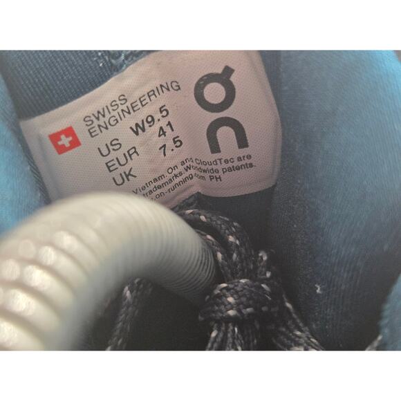 On Women’s Cloud Hi Edge 1 Gray Blue Running Sneakers Size 9.5 Pre-Owned - Picture 8 of 9